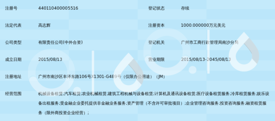 广州市上丰融资租赁